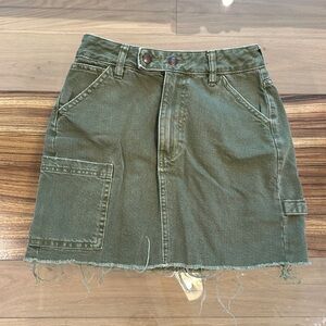 Army Green Jean Skirt